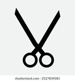 scissors and cutting scissors icon.  vector illustration.