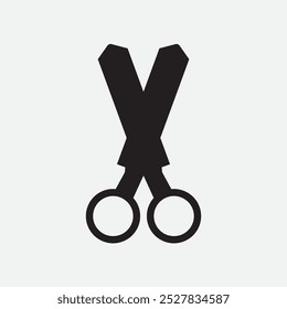 Icono de tijeras y tijeras de corte. Ilustración vectorial.