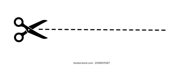 scissors, cutting line, cutting out	
