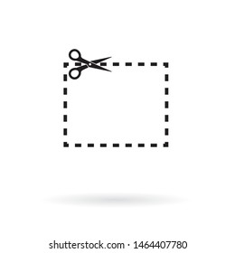 scissors cutting price label icon- vector illustration