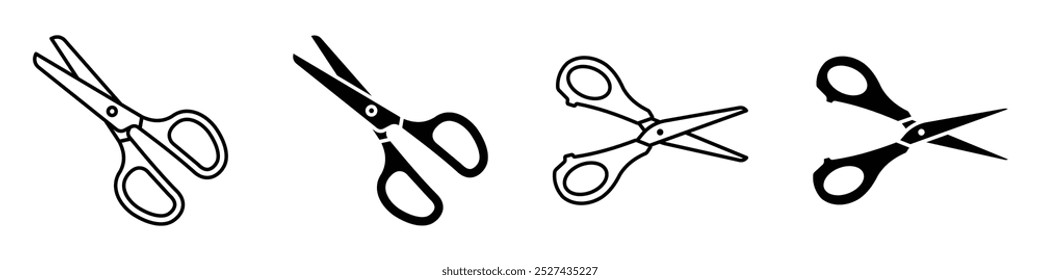 Scissors and Cutting Tool Icons Set