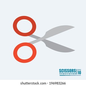 Scissors design over white background, vector illustration