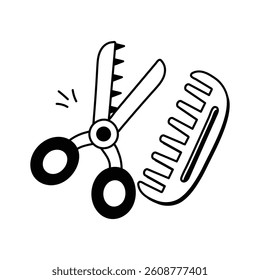 Scissors designed for pet grooming, trimming fur and nails