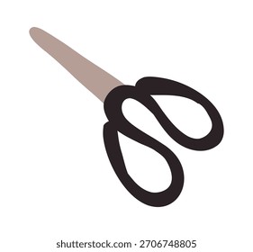 Scissors doodle hand drawn icon in simple line art style. Cute illustration perfect for craft, school, office, and design projects.