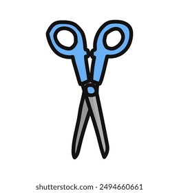 Scissors. Scissors doodle icon. Vector