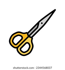scissors embroidery hobby color icon vector. scissors embroidery hobby sign. isolated symbol illustration