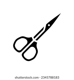 scissors embroidery hobby glyph icon vector. scissors embroidery hobby sign. isolated symbol illustration