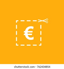 Scissors and Euro Sign 