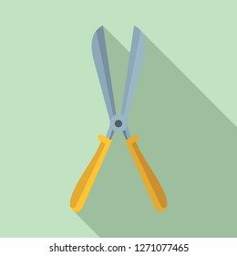 Scissors farm icon. Flat illustration of scissors farm vector icon for web design