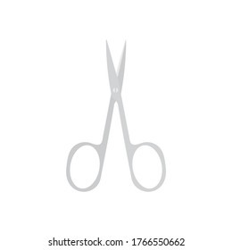 Scissors flat, Scissors cut icon, vector illustration isolated on white background