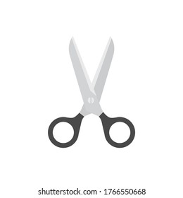 Scissors flat, Scissors cut icon, vector illustration isolated on white background