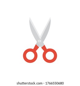 Scissors flat, Scissors cut icon, vector illustration isolated on white background