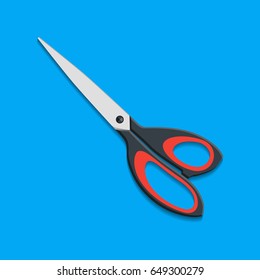 Scissors. Flat design. Vector illustration.