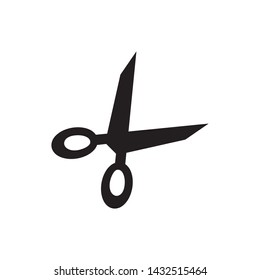 Scissors flat Icon. Editable vector 2000x2000 Pixel.