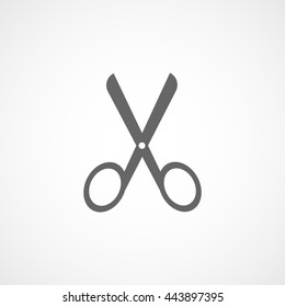 Scissors Flat Icon On White Background
