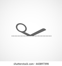 Scissors Flat Icon On White Background
