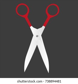 Scissors flat icon scissor