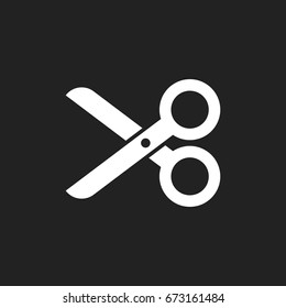 Scissors flat icon. Scissor vector illustration.
