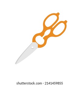Scissors Flat Illustration. Clean Icon Design Element on Isolated White Background