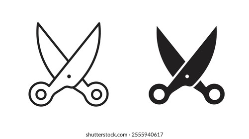 Scissors flat simple vector symbols illustration.