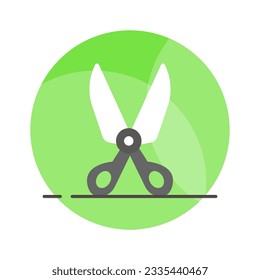 Scissors flat style icon, used for cutting purpose