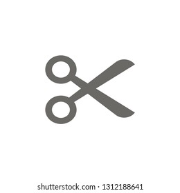 scissors flat vector icon