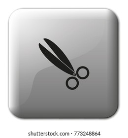 Scissors flat vector icon.