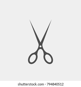 Scissors flat vector icon