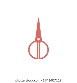 Scissors flat vector illustration isolated on a white background.