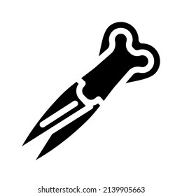 scissors garden accessory glyph icon vector. scissors garden accessory sign. isolated contour symbol black illustration