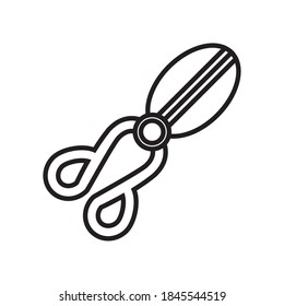 scissors gardening tool line style icon vector illustration design