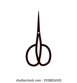 scissors gardening tools elements icon illustration