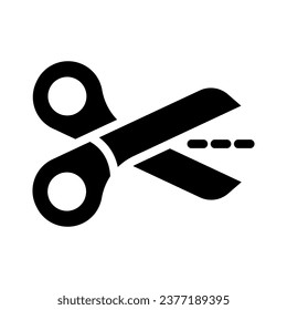 scissors glyph icon illustration vector graphic. Simple element illustration vector graphic, suitable for app, websites, and presentations isolated on white background