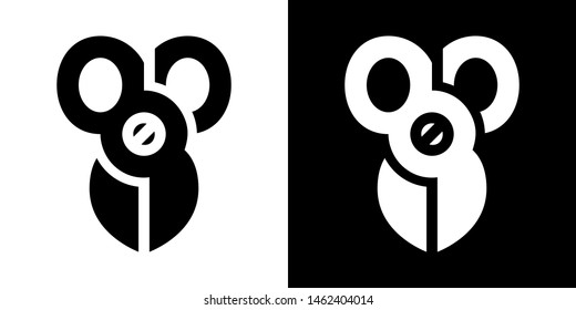 Scissors. Glyph Icon in White and Black Version.