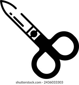 Scissors glyph and line vector illustration