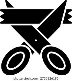 Scissors Glyph Vector Icon Design