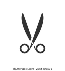 Scissors glyph vector icon isolated. Scissors stock vector icon for web, mobile app and ui design