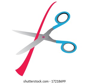 Scissors grand opening for shop or event