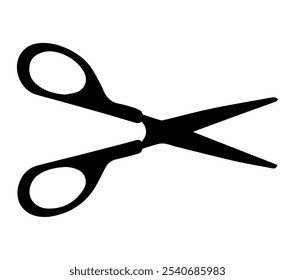 Ícone gráfico de tesoura. Tesouras para o sinal de corte de cabelo isolado no fundo branco.