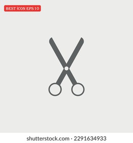 scissors grey gray icon icons, vector, set, symbol, sign, black white icon