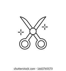 Scissors, hair cut icon. Simple line, outline vector elements of beauty salon things for ui and ux, website or mobile application