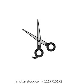 Scissors for hair cutting icon. Simple element illustration. Scissors for hair cutting symbol design from Barbershop collection set. Can be used for web and mobile on white background