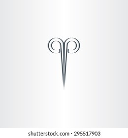 Scissors Hair Salon Stylized Black Logo Design