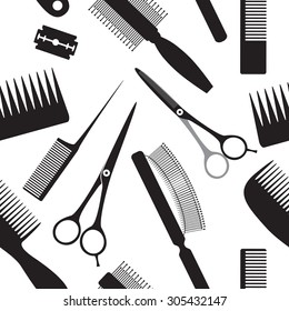 scissors hairbrush hairdresser