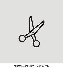 Scissors Haircut Outline Vector Icon