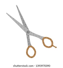 Scissors haircut vector flat icon on white background