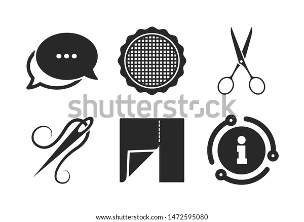 Scissors Hairdresser Symbol Chat Info Sign Stock Vector Royalty