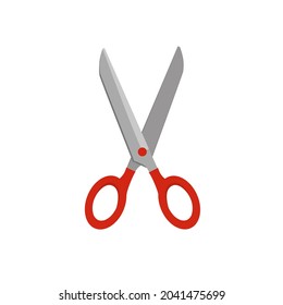 Scissors for household needs. Isolated on white background vector illustration