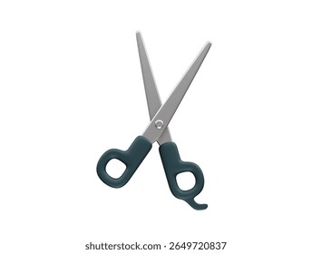 Scissors icon 3d rendering illustration