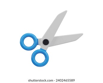 scissors icon 3d rendering vector illustration